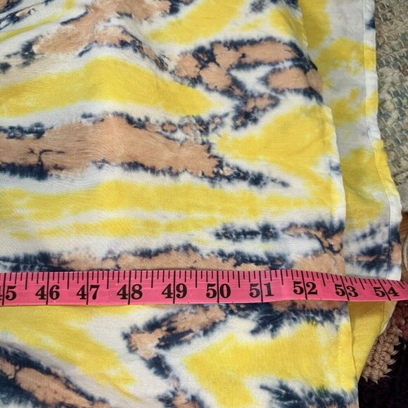 Zury Maxi Dress Womens O/S Rayon Tie Dye Beach Boho Summer Cover Cold Shoulder - Picture 7 of 8